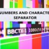 Numbers & Character Separator Add-Ins